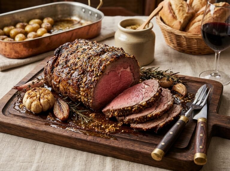 Le Rôti de Bœuf à la Moutarde façon Paul Bocuse : Tendre, Juteux et Savoureux
