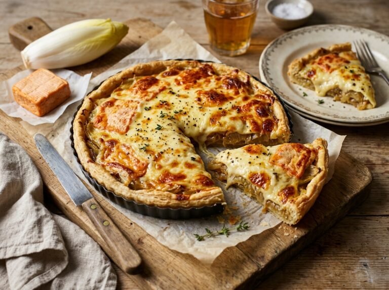 Tarte aux endives et Maroilles : recette facile et fondante