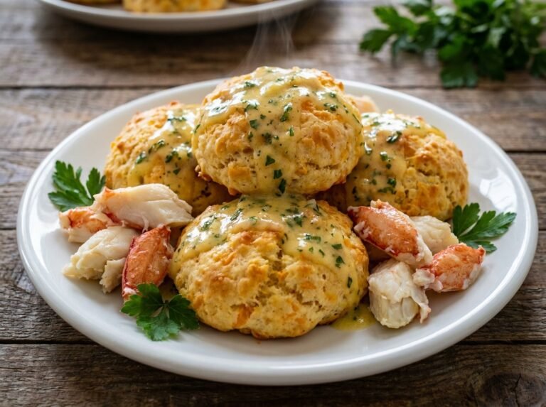 Lemon Butter Crab Seafood Cheddar Bay Biscuits Recipe