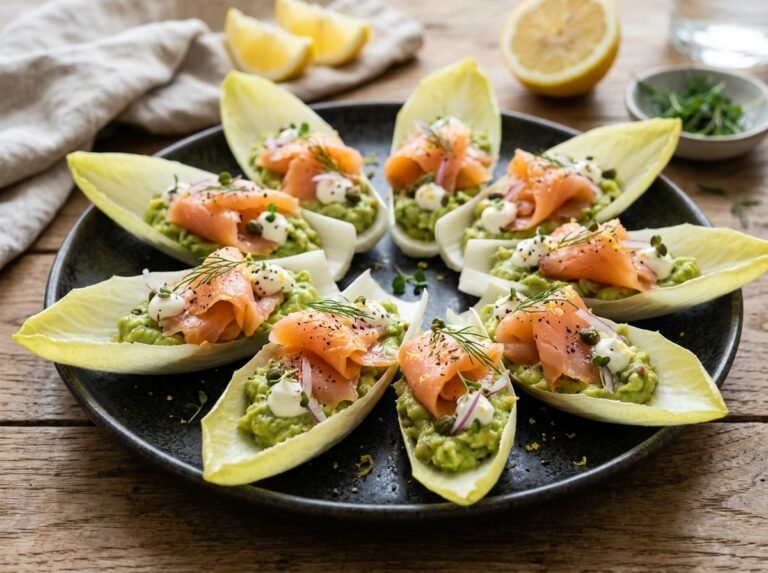 Endives Farcies au Saumon Fumé & Avocat – Fraîches et Crémeuses