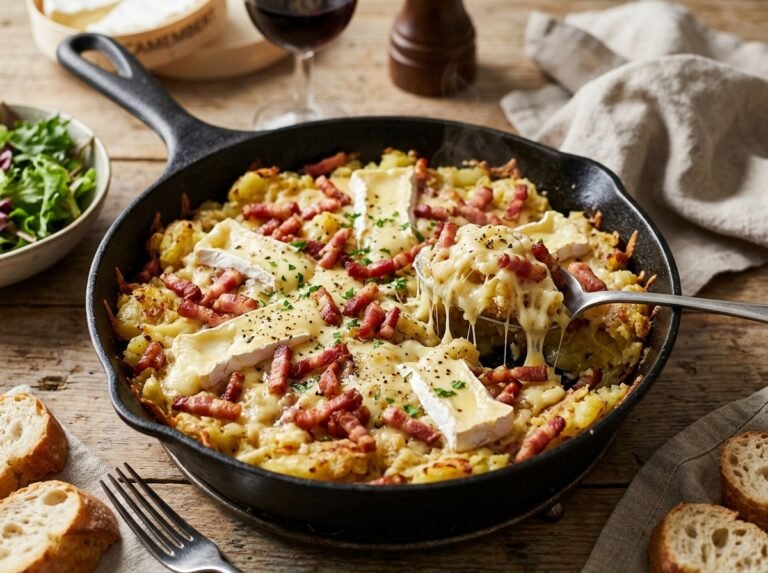Truffade au camembert et lardons : une recette fondante et ultra gourmande