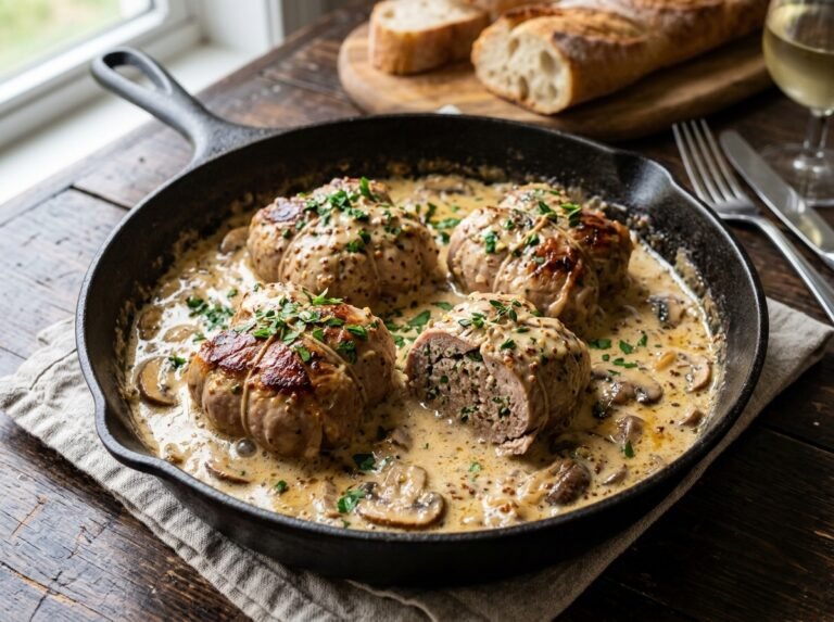 Paupiettes de Veau à la Moutarde – Fondantes & Crémeuses