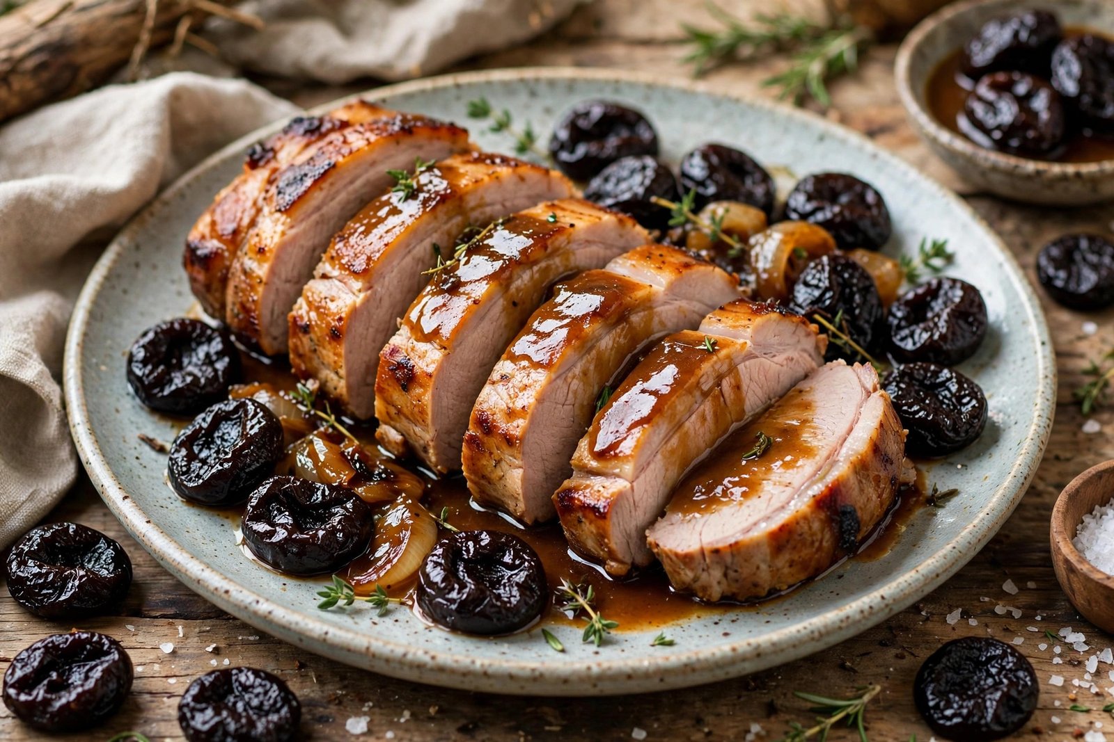 rôti de porc aux pruneaux