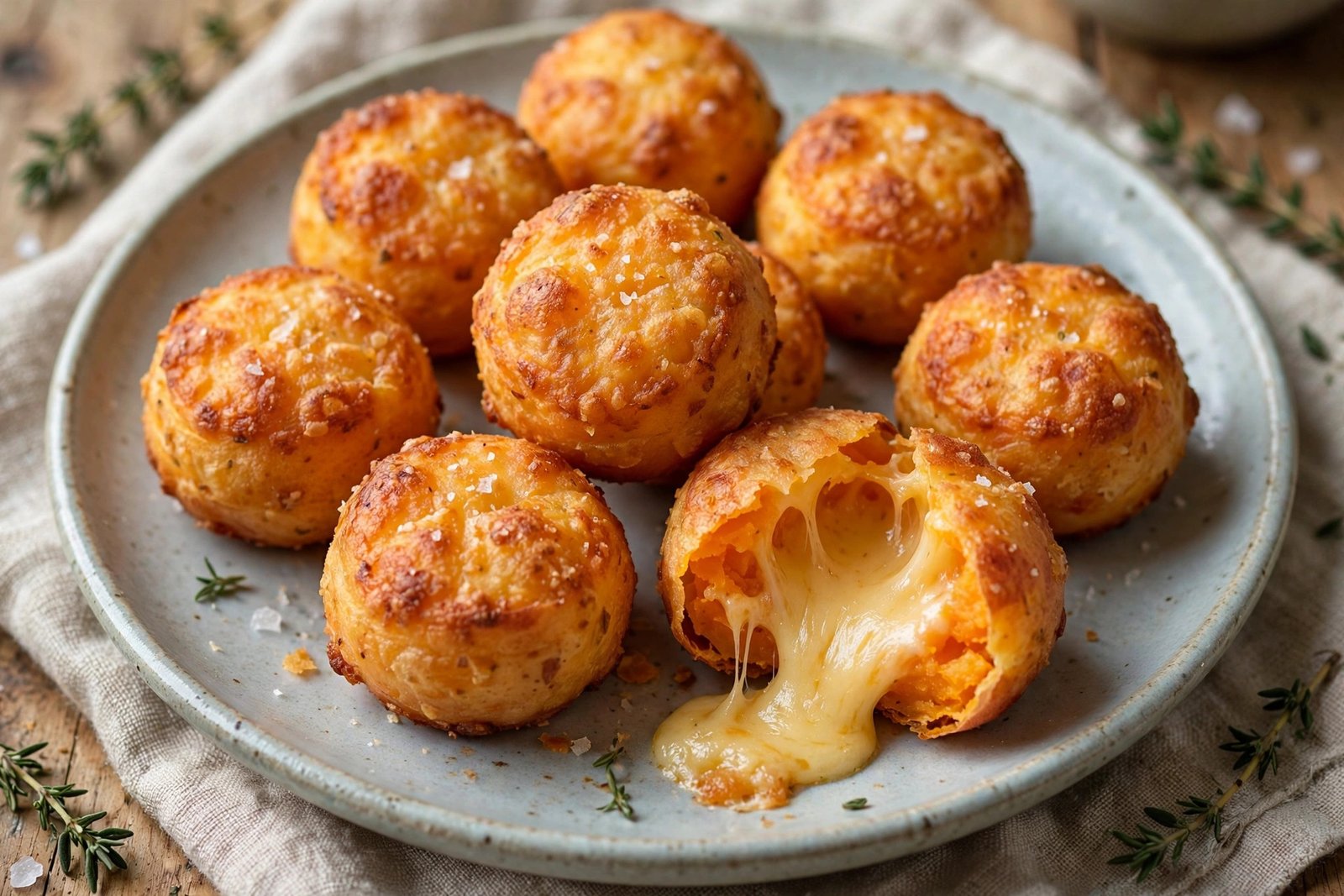 cheesy sweet potato puffs recipe