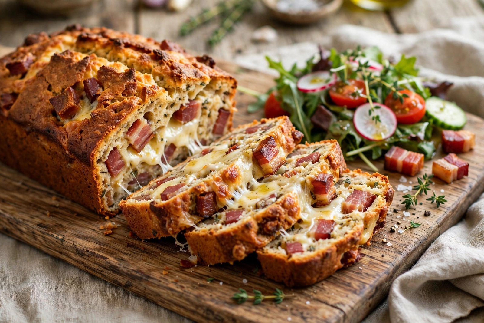 cake salé lardons gruyère