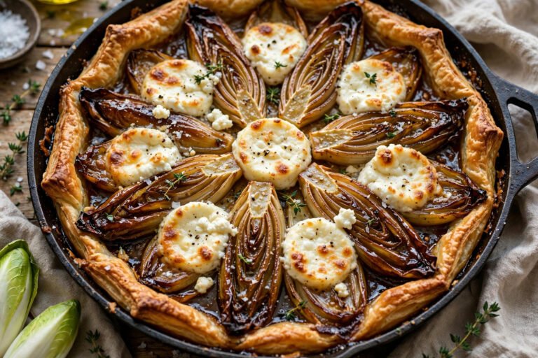 tatin d'endives au chèvre