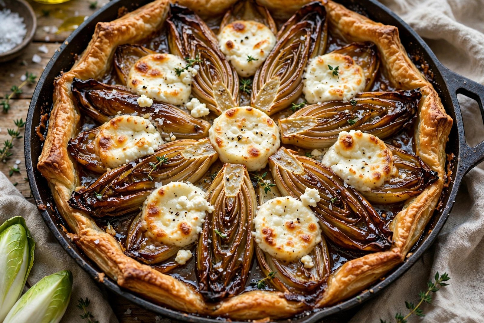 tatin d'endives au chèvre