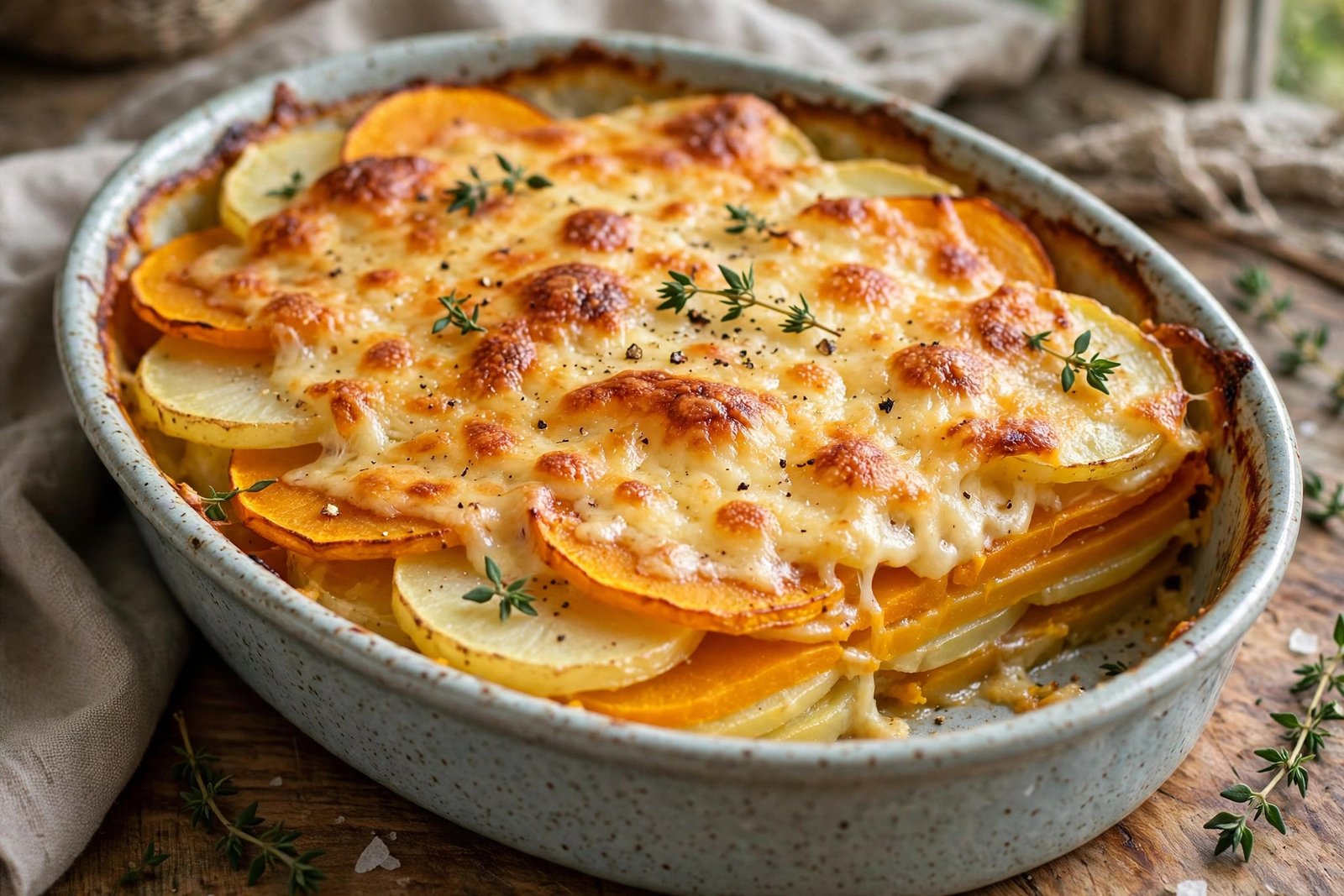 gratin de potiron et pommes de terre