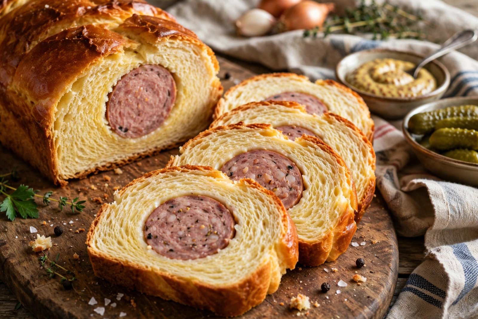 saucisson brioché