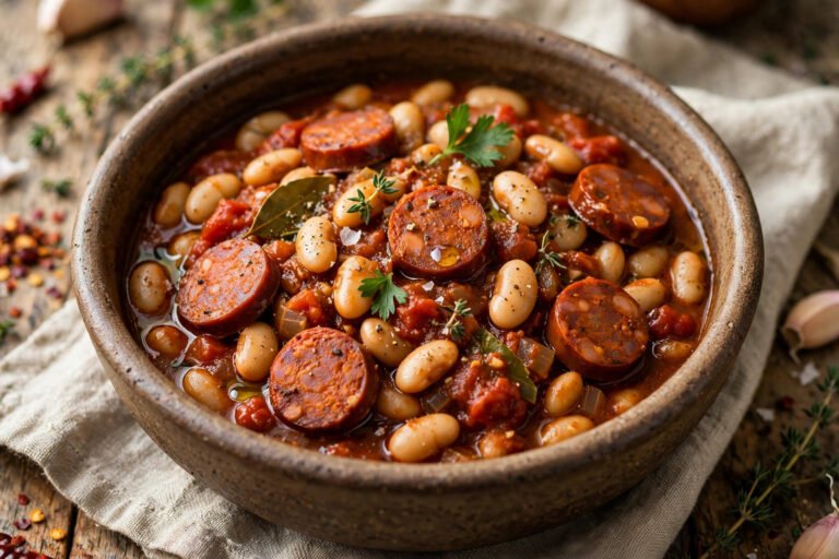 haricots blancs au chorizo