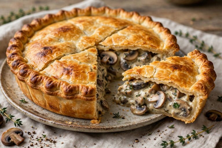 tourte aux champignons