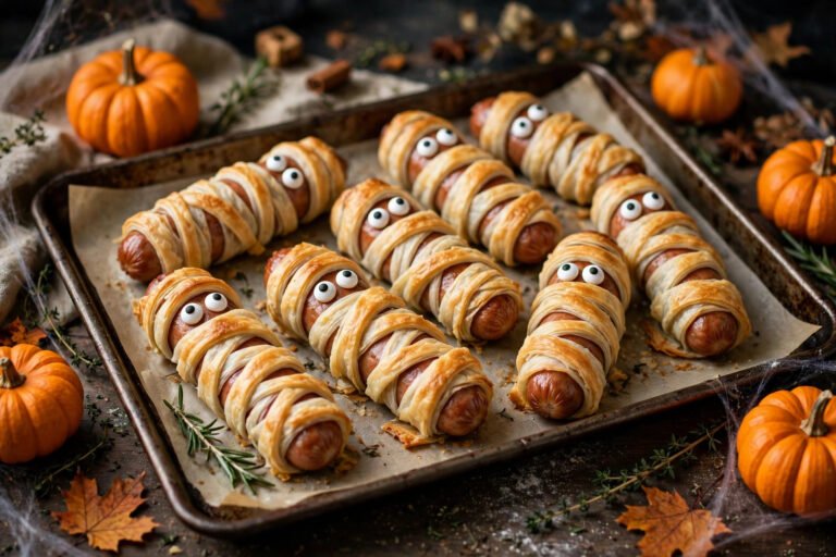 momies saucisses feuilletées halloween